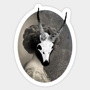 Lady Wendigo Horned Goddess Sticker